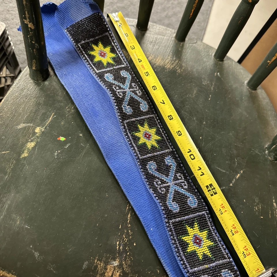 Correa de guitarra Hootenanny negra, azul, blanca, amarilla años 60’s. 1970’s Foto 2 de 4