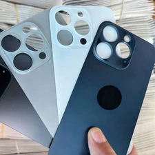 Back Glass Big Hole Rear Cover with Logo For iPhone 15 14 13 12 11 8 XS X SE Lot