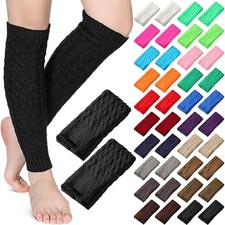 Syhood Knit Leg Warmers for Women and Men Crochet Long Boot Socks Winter Leg 20
