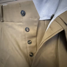 BNWT Lopez Aragon Luxury Dress Wool Pants Size 41/33 Tabs, Suspenders, Pleats