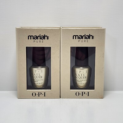 OPI Mariah Carey Pure 18K White Gold &  Silver Top Coat Nail Polish | Pack of 2