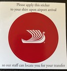 TWO Viking Cruise Luggage Tags Red Leather Authentic NEW w/TWO Viking Stickers! — photo 4