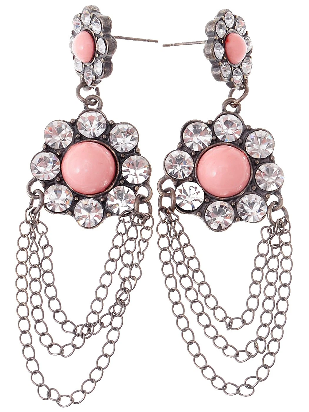 Pluma de Cristal Pendientes de Moda