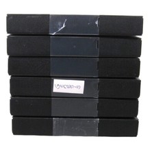 VHS Clamshell Case Lot of 6 Black Plastic With Clear Label Sleeves