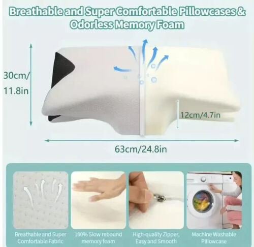 Butterfly Sleep Memory Neck Pillow Slow Rebound Comfortable Memory Foam Sleep - Picture 4 of 4
