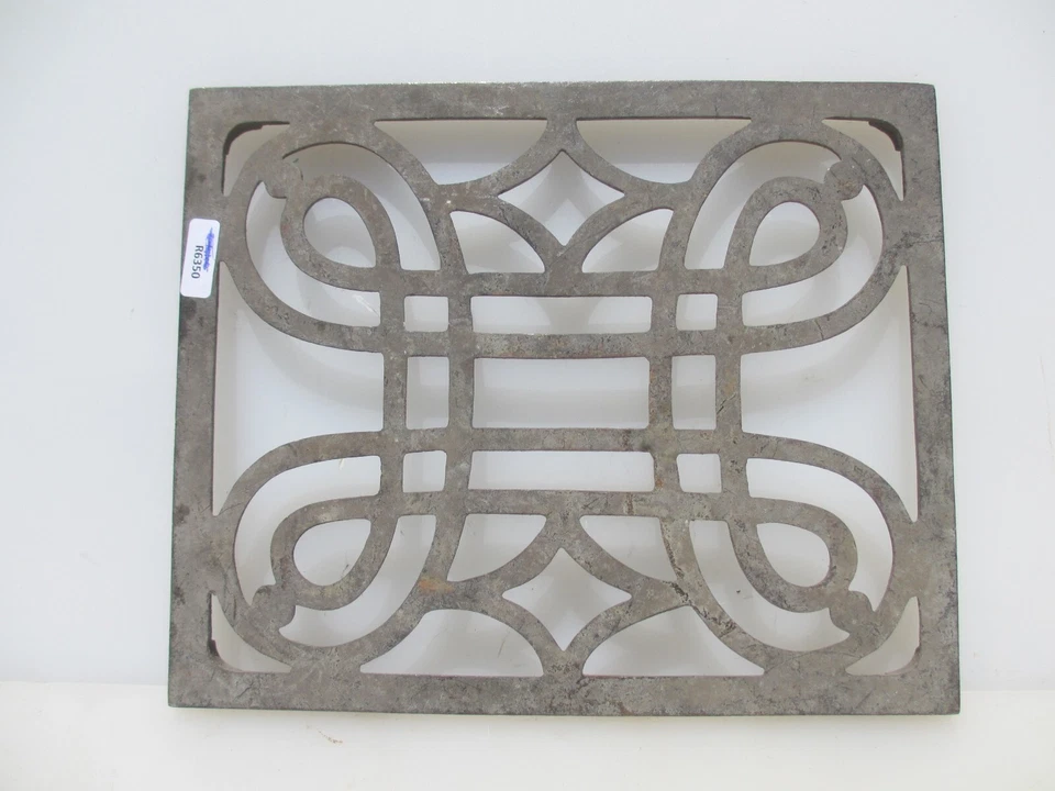 Victorian Brass Air Brick Vent Grate Grille Cover Antique Spirals Old 8"x9.5" - Image 2 of 4