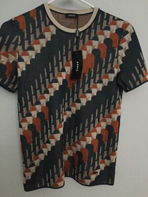 Akris  women short sleeve crew neck silk pullover size 4