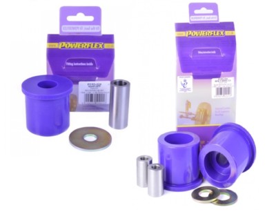 Powerflex PU Buchsen für BMW 5er E39  Differential Lager vorne + hinten Set HA R