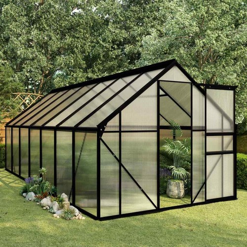 Aluminium Gewächshaus Treibhaus 3,61m³ bis 9,3m³ Alu Tomatenhaus Pflanzhaus DE - Bild 6 von 61