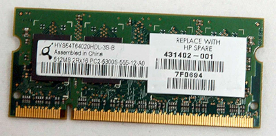 NEW HP Pavilion dv6000 Laptop 1GB DDR2 RAM 431402-001 2 Memory Sticks DDR-2 - Image 3 of 4