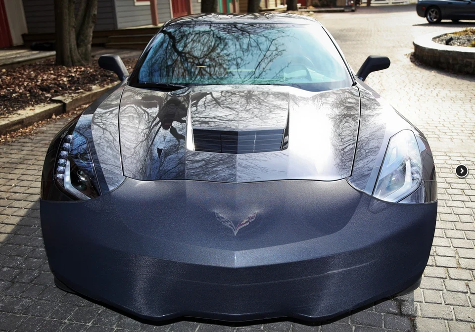2014 -2019 C7 Corvette Front Bumper Nose Mask Bra Mesh NoviStretch EASY ON & OFF - Image 4 of 4