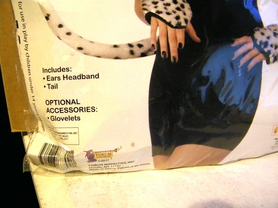 Dalmatian Dog Kit Ears Tail Animal Fancy Dress Halloween Adult Costume Accessory Foto 2 de 3