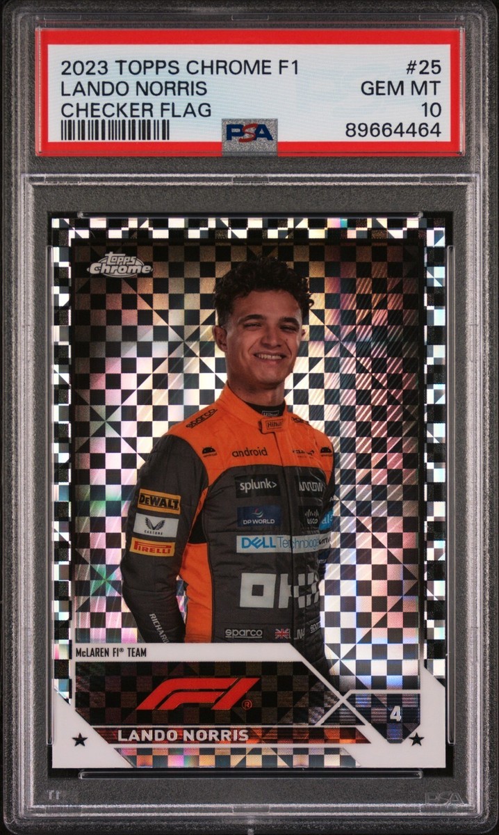 2023-24 Topps Chrome Formula 1 Checkered Flag Lando Norris McLaren 