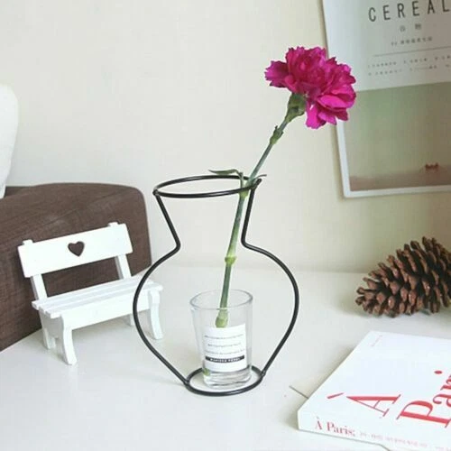 Composizione Di Fiori Artificiali In Vaso - Ortensie E Rose Rosa In Seta - Decorazione Casa 15x15x23 Cm