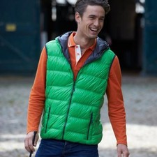 GILET UOMO SMANICATO JN1062 REVERSIBLE JAMES&NICHOLSON PIUMA TOPQUALITY S A 3XL