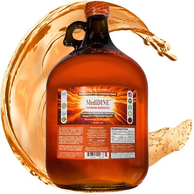 MediDINE  Thyroid Booster True Nascent Iodine Nutrient: 1 Gallon - Glass
