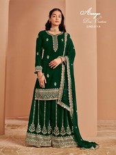 Green Sharara Set with Dupatta  Indian Wedding Party Wear Pakistani Style Dres