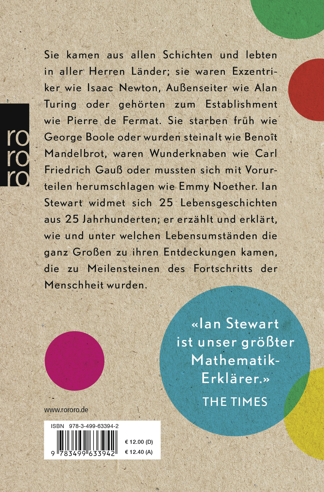 Thumbnail - Ian Stewart; Monika Niehaus; Bernd Schuh / Größen Der Mathematik