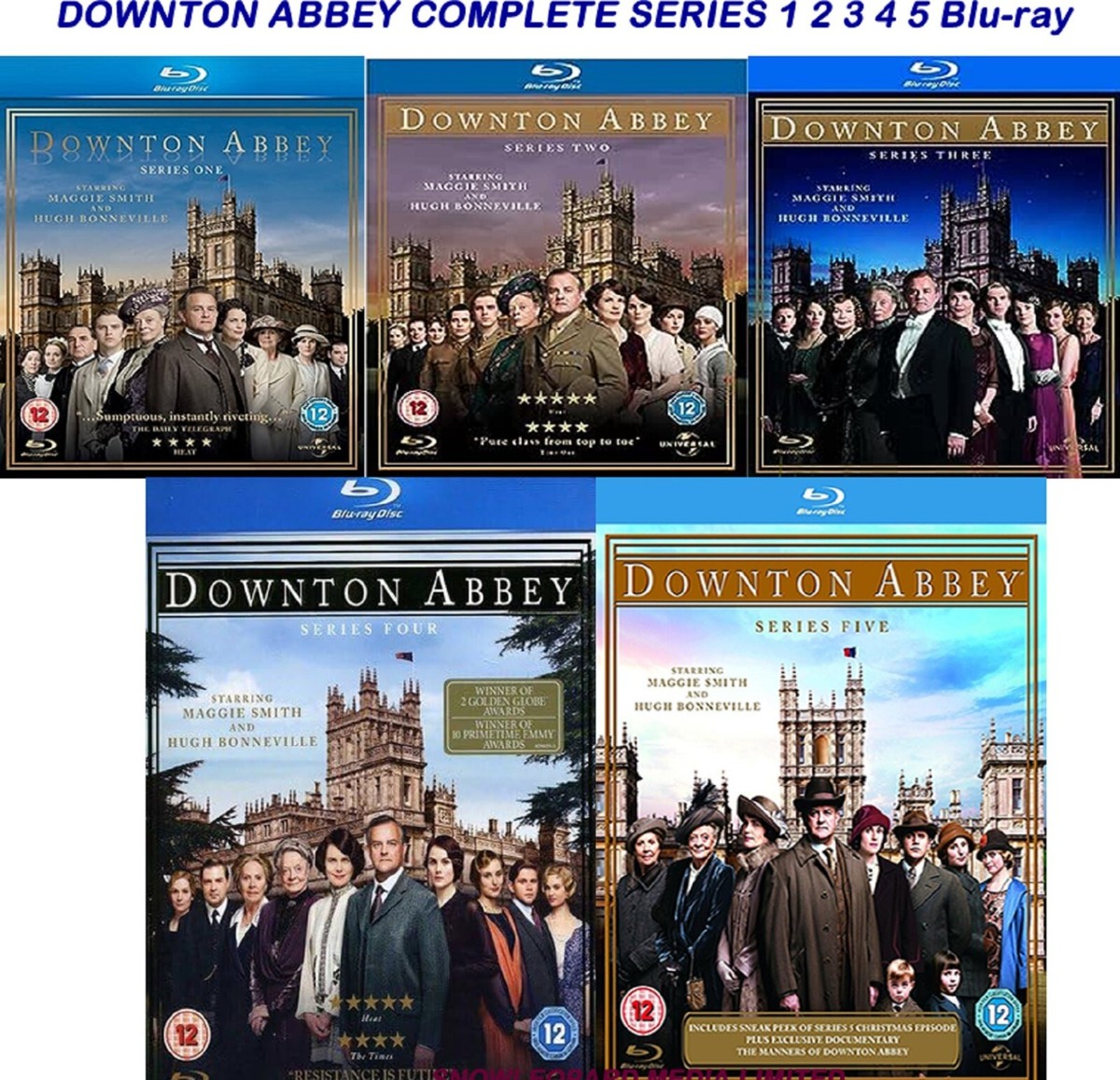 DOWNTON ABBEY COMPLETE SERIES Blu-ray Box Set Brand New