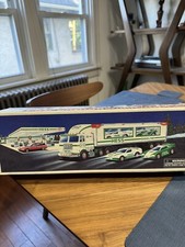 Vintage 1997 Hess Toy Truck and Racers NIB MINT