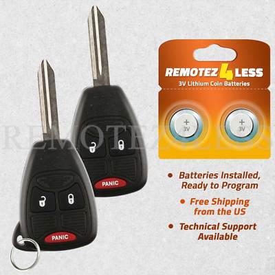 2 For 2012 2013 2014 2015 2016 Jeep Wrangler Remote Car Keyless Key Fob