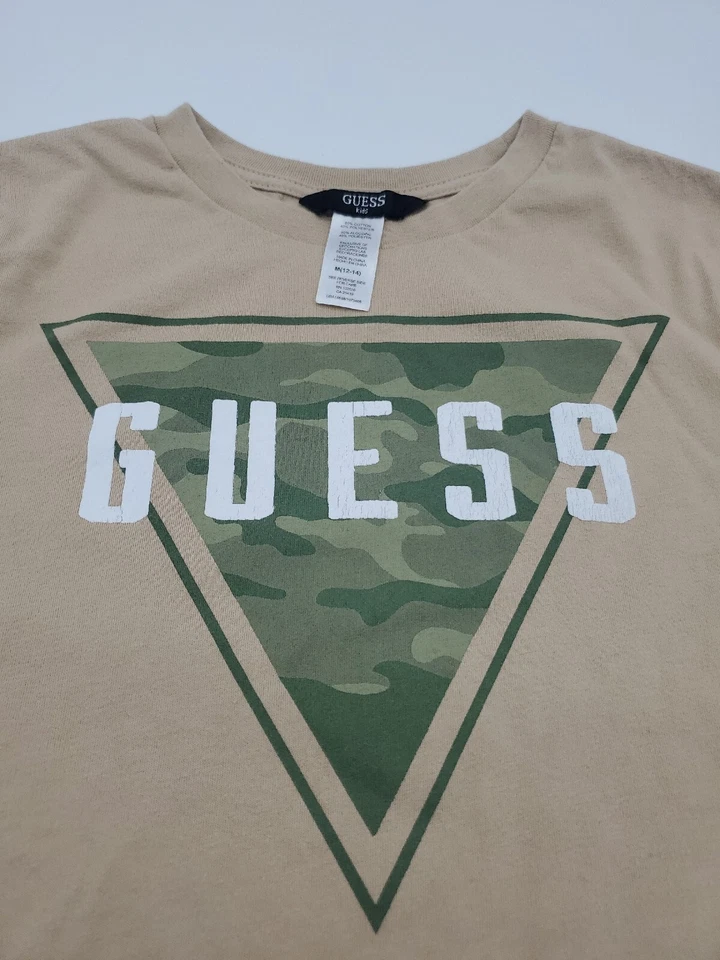Camiseta Guess Niños Juvenil Mediana 12-14 Marrón Logo Camuflaje... #17152 Foto 4 de 4