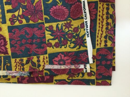 Hoffman California Fabrics Cotton Jersey Stretch Purple Blue Flowers 1.5 Yds New - Picture 3 of 5