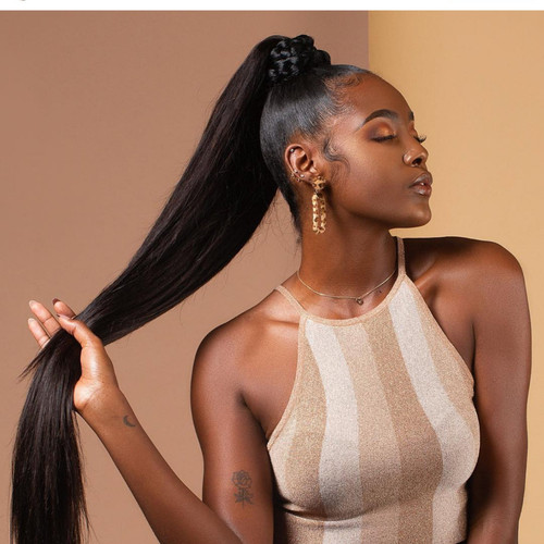 natural hair drawstring ponytail