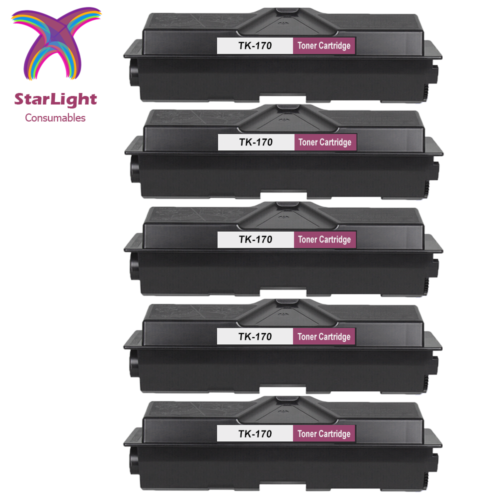 5 kaset z czarnym tonerem TK170 kompatybilnych z Kyocera FS1370DN ECOSYS P2135d - Zdjęcie 1 z 8