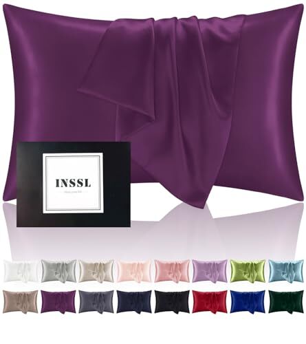 Mulberry Silk Pillowcase fr Hair and Skin Health, Natural Silk Pillow Cover w...-image