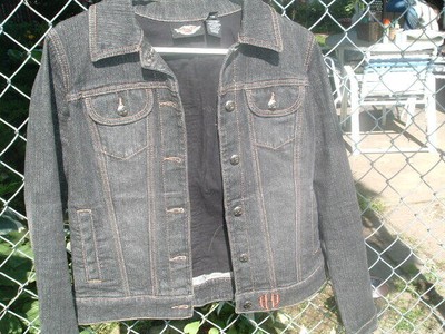 harley davidson denim jacket ebay