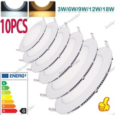 10x/Set 9W 12W 15W 18W 24W LED Recessed Ceiling Panel Down Lights Lamp Fixture
