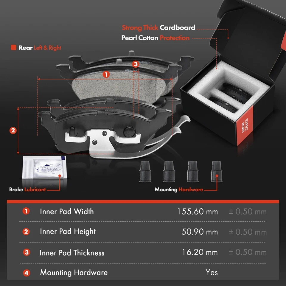 8 задних дисковых тормозных роторов и колодок + ступичный подшипник для Chrysler Voyager Dodge Caravan - Изображение 3 из 4