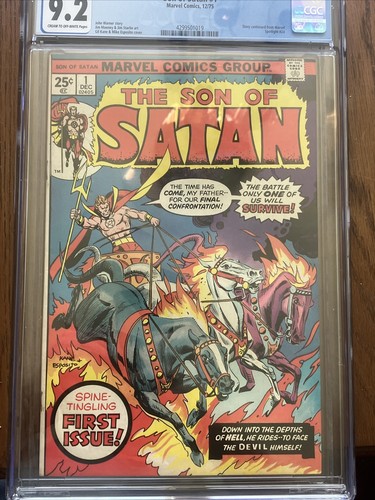 The Son Of Satan 1 Cgc 9.2! Marvel Comics 1975.  Continues From Marvel Spotlight