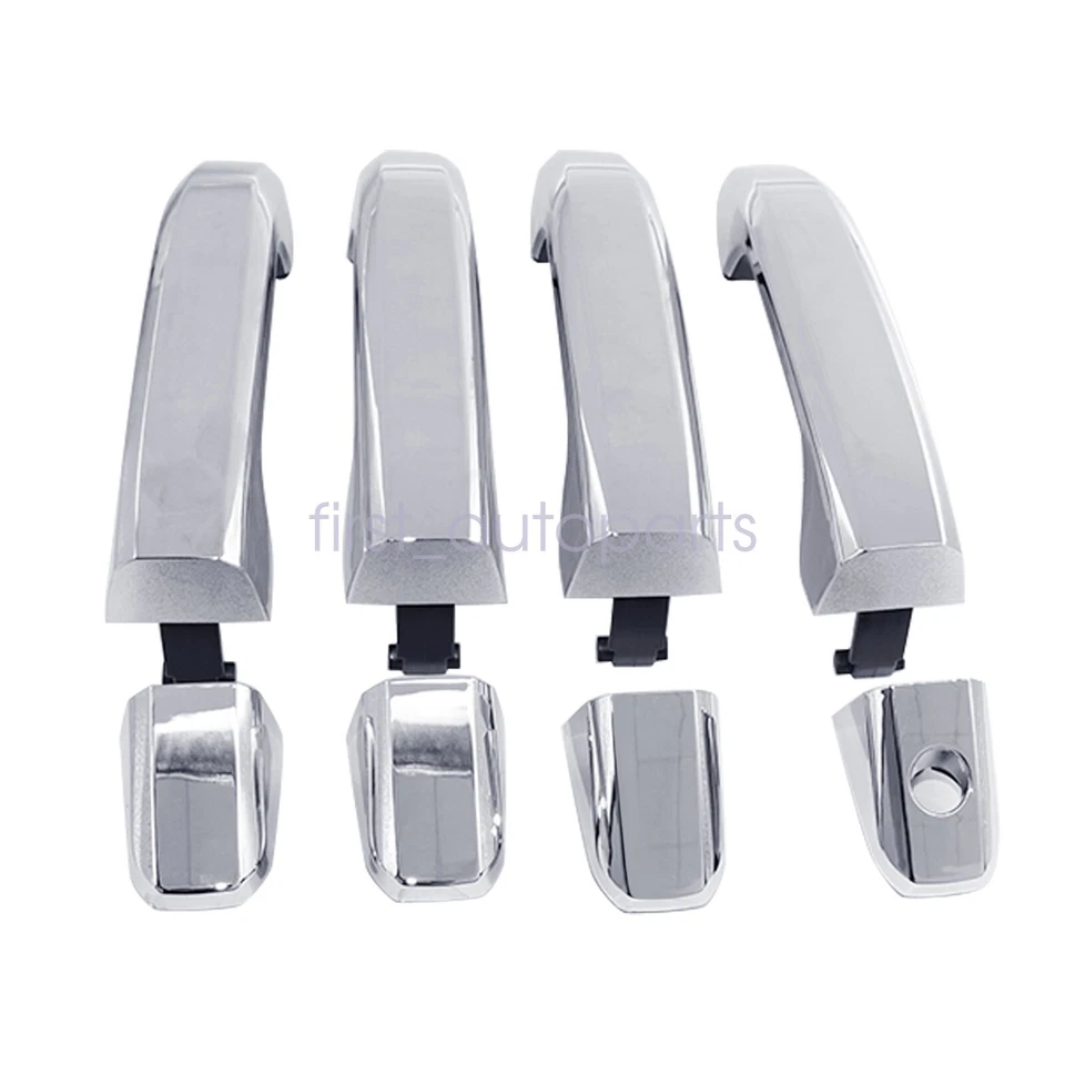 Juego de 4 manijas de puerta exteriores cromadas aptas para Chevrolet Silverado 1500 2014-2017 Foto 2 de 4