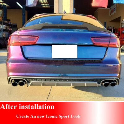 Painted ABS Gloss Black Track Pack Style Trunk Spoiler Wing