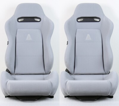 X TANAKA GRAY MICRO CLOTH RACING SEAT RECLINABLE SLIDER FIT