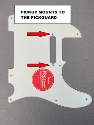 Genuine Fender Squier Affinity Tele PICKGUARD WHITE 1-PLY 8-Hole