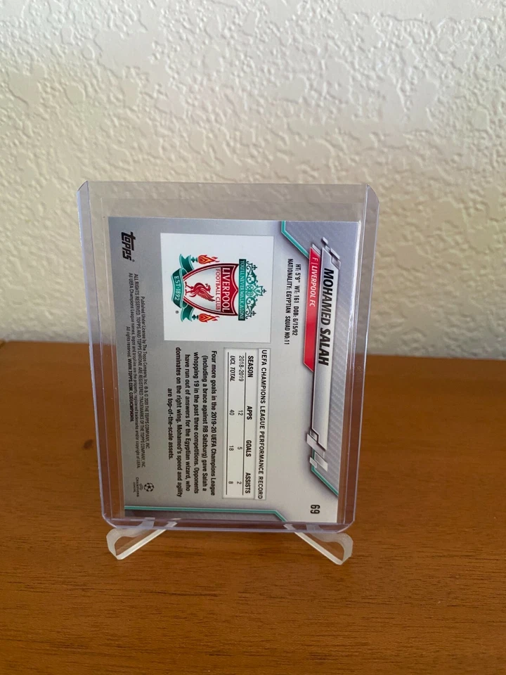 2019-20 Topps Chrome Sapphire Champions League Soccer UEFA #69 Mohamed Salah - Image 2 of 2