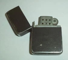 Vintage WWII Park Sherman Lighter Black Crackle Military Trench 4 Barrel Hinge