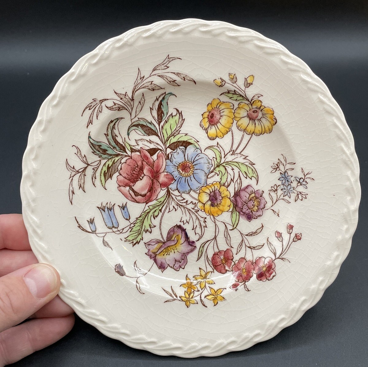 Vernon Kilns USA Hand Painted Vintage MAY FLOWER 6.5” Plate - Pick