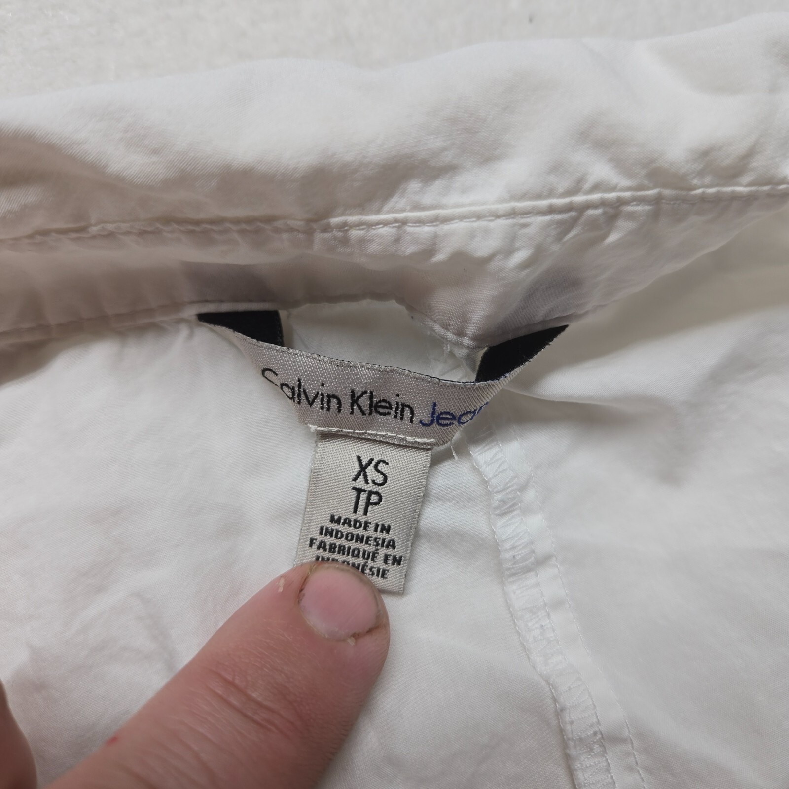 Calvin Klein Jeans Solid White Button Up Womens C… - image 3