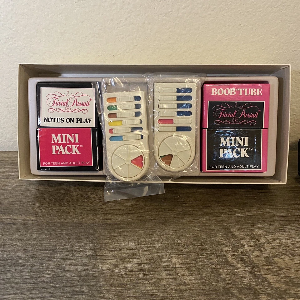 Juego completo de viaje de colección Trivial Pursuit Pocket Player Boob Tube 1987 Foto 2 de 4