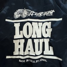 Vintage Jonbil Long Haul Trucker Workwear Nylon Jacket Button Up Coat Size XL