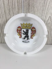 Vintage Berlin Germany Coat of Arms Glass Ashtray Made in France