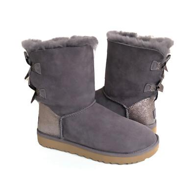 UGG CLASSIC SHORT BAILEY BOW II GLITZ SHADE SHEARLING BOOT