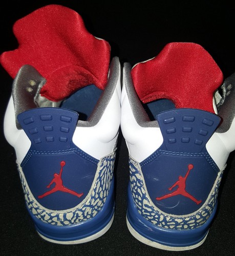 JORDAN 2013 SON MARS Ture Blue Fire Cement White Sz 7.5 Blue/Red Sneakers Shoes - Picture 3 of 11