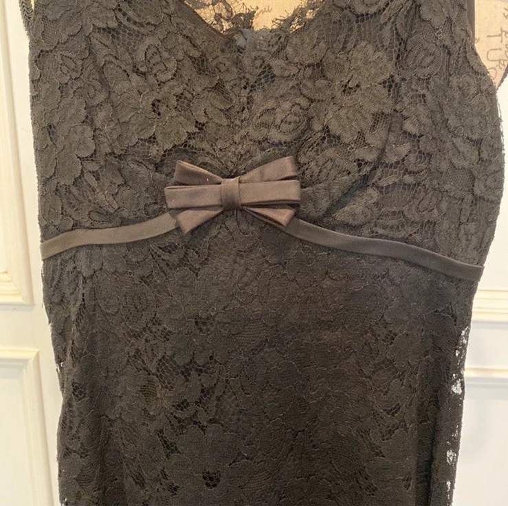 Vestido de encaje negro Jonathan Logan vintage años 50-60 - Hecho en Unión ILGWU - Talla 7 Foto 4 de 4