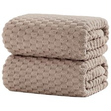 Extra Large Bath Towel Sheet-40x80 Inches Oversized,Super Bath Sheet-2PCS Beige