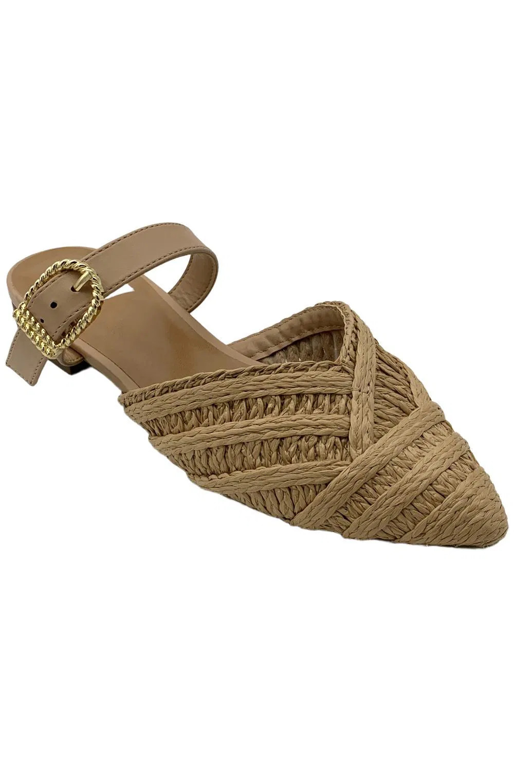 DV by Dolce Vita Womens Domain Slingback Flat Mule Natural Raffia